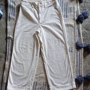 Madewell Wide-Leg Cream Pants